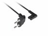 Lanberg Kabel zasilający EURO ( radiowy) CEE 7/16 - IEC 320 C7 3m kątowy VDE czarny